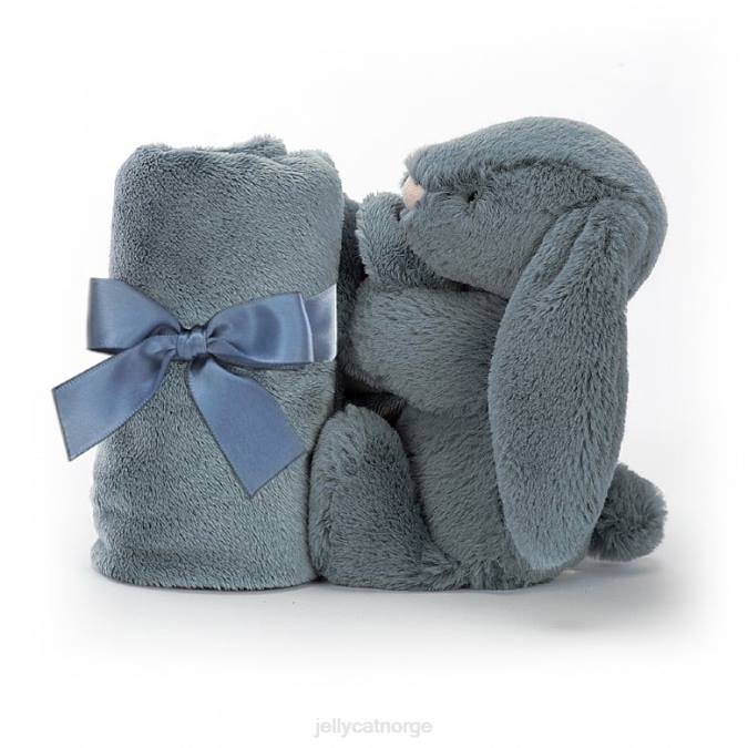 Jellycat bashful dusky bunny smokk blå leketøy 8RNH271