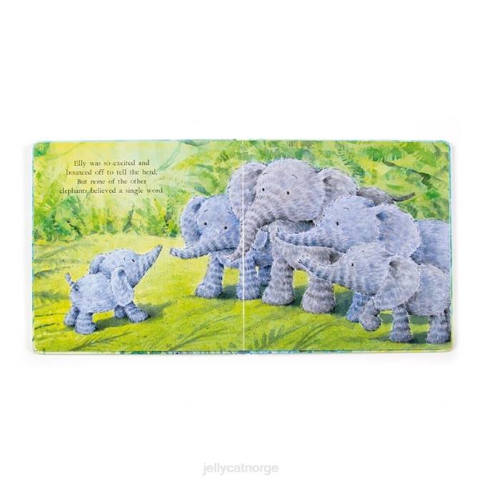 Jellycat elefanter kan ikke fly bok og fuddlewuddle elefant blå bok 8RNH736