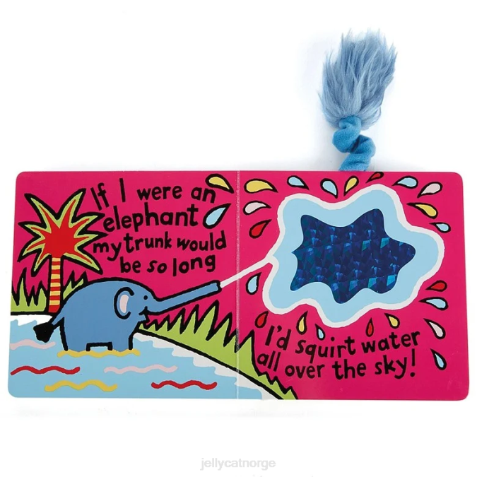 Jellycat hvis jeg var en flerfarget elefantbok bok 8RNH688