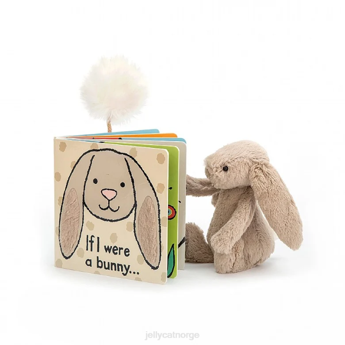 Jellycat hvis jeg var en kaninbok og bashful kaninbeige bok 8RNH711