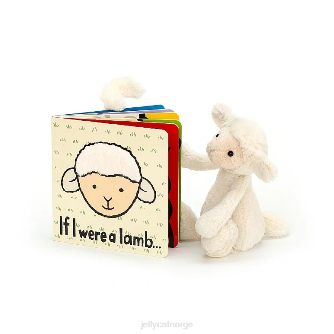 Jellycat hvis jeg var en lammebok og bastant lammekrem bok 8RNH735