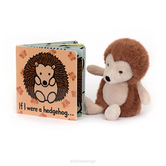 Jellycat hvis jeg var en pinnsvin bok og pilsvin brun bok 8RNH793