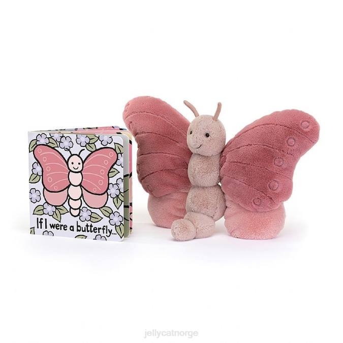 Jellycat hvis jeg var en sommerfuglbok og beatrice sommerfuglrosa bok 8RNH766