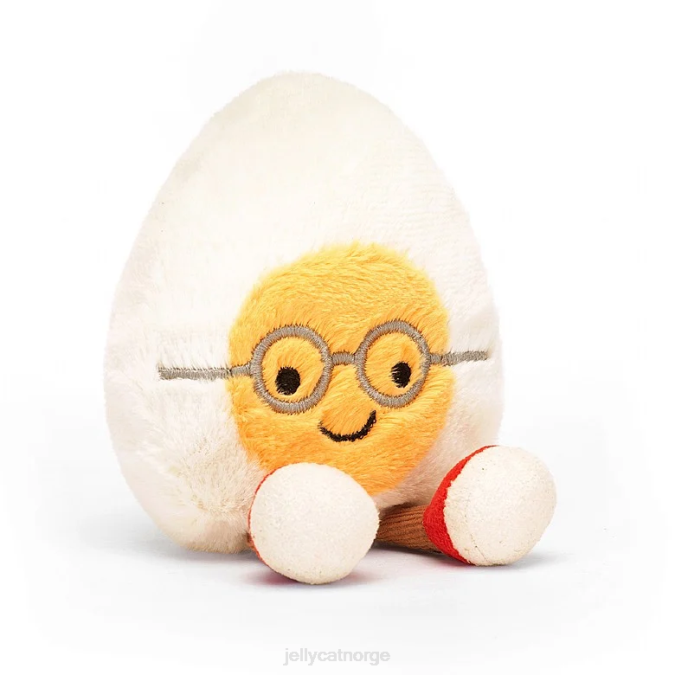 Jellycat fornøyelig kokt egg geek gul og krem leketøy 8RNH32