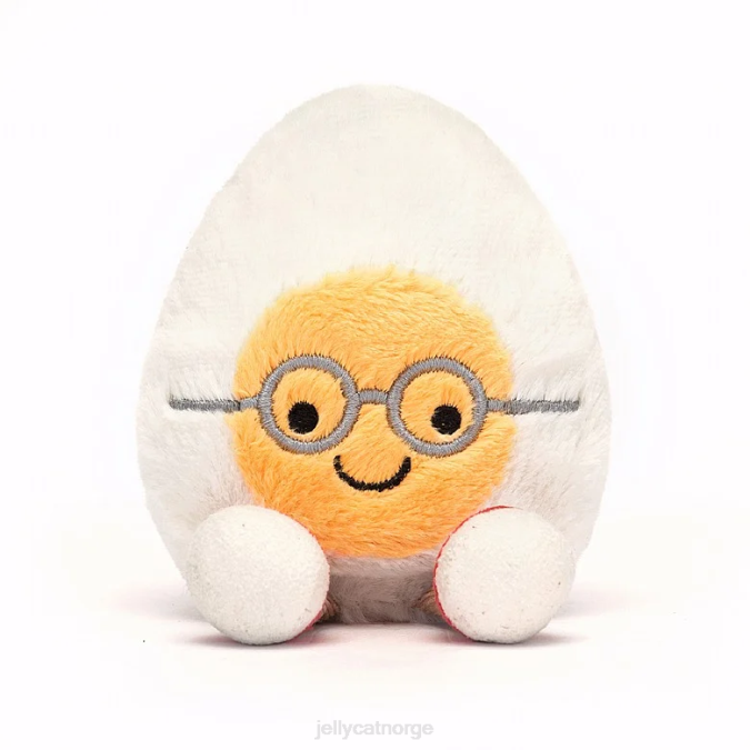 Jellycat fornøyelig kokt egg geek gul og krem leketøy 8RNH32