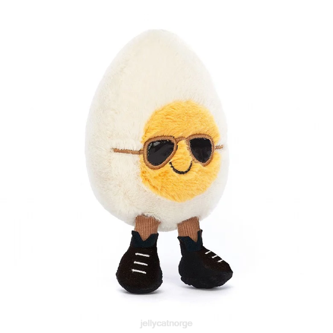 Jellycat fornøyelig kokt egg geek gul og krem leketøy 8RNH32