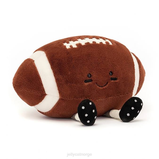 Jellycat underholdende sport amerikansk fotball brun og hvit leketøy 8RNH108
