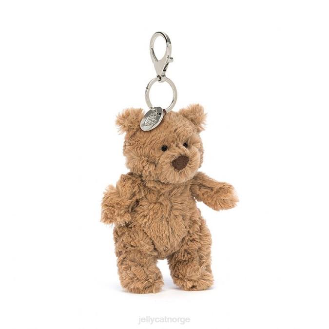 Jellycat bartholomew bear bag sjarm brun tilbehør 8RNH15