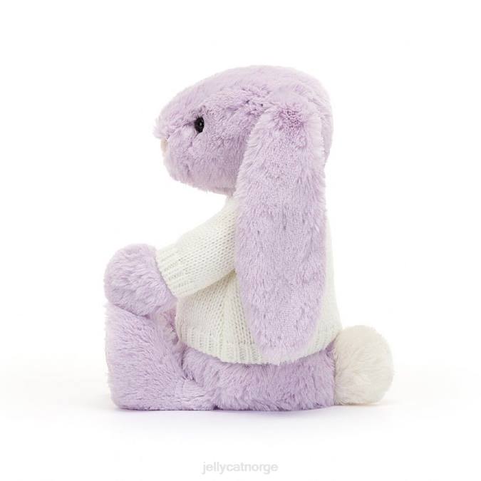 Jellycat blomstrende sjasminkanin med personlig kremgenser lilla leketøy 8RNH268