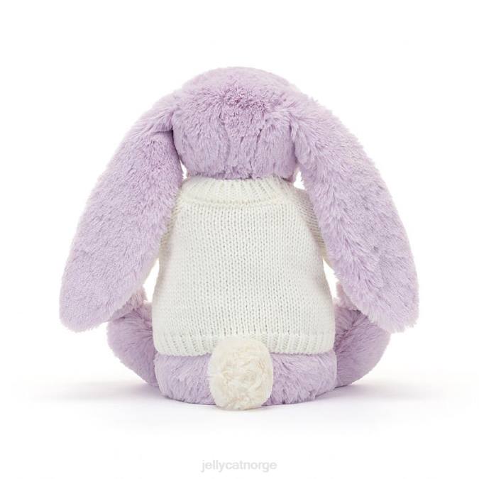 Jellycat blomstrende sjasminkanin med personlig kremgenser lilla leketøy 8RNH268