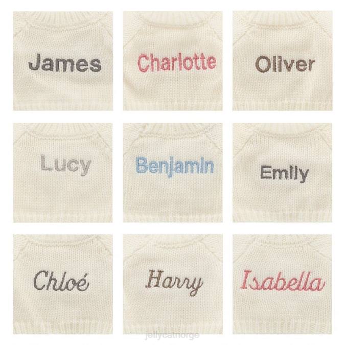 Jellycat blomstrende tulipankanin med personlig kremgenser rosa leketøy 8RNH298