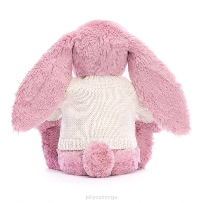 Jellycat blomstrende tulipankanin med personlig kremgenser rosa leketøy 8RNH298