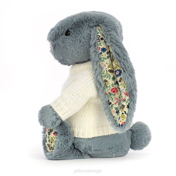 Jellycat blossom dusky med personlig kremgenser blå leketøy 8RNH331