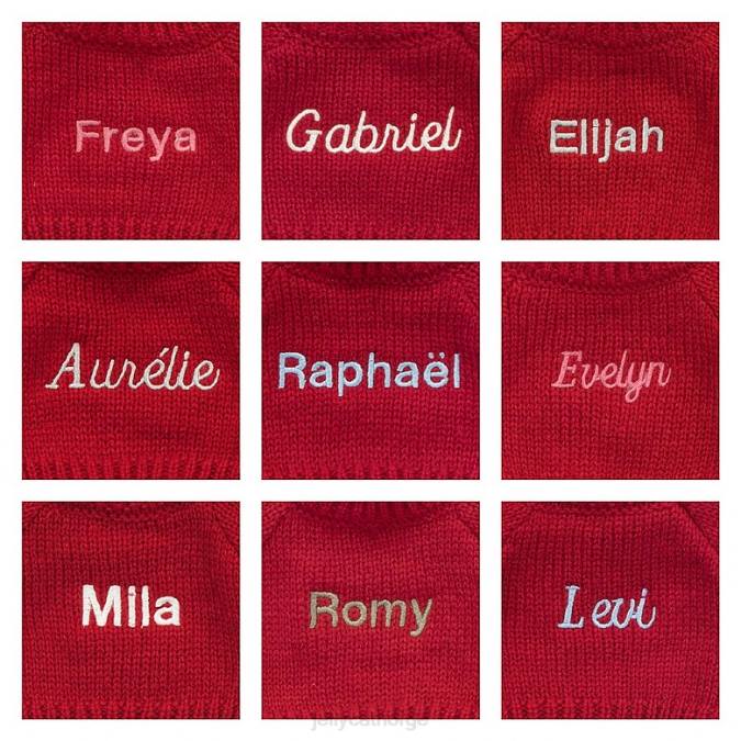 Jellycat bashful fløtekaramellvalp med personlig rød genser beige leketøy 8RNH158