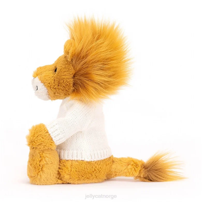Jellycat bashful løve med personlig kremgenser gul leketøy 8RNH539