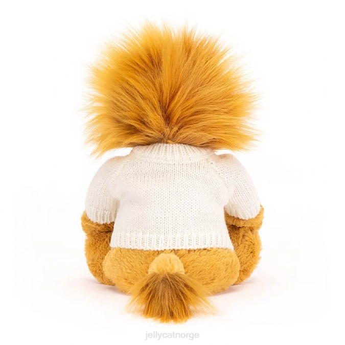 Jellycat bashful løve med personlig kremgenser gul leketøy 8RNH539