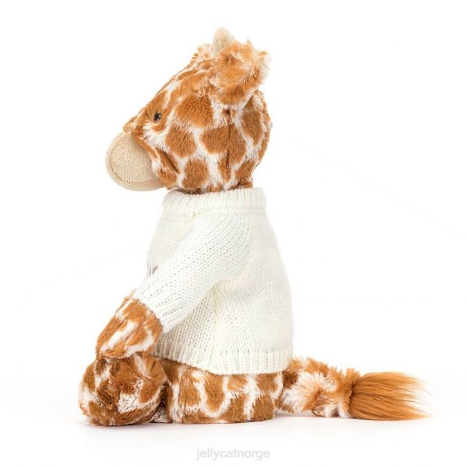 Jellycat bashful sjiraff med personlig krem ​​genser oransje leketøy 8RNH240