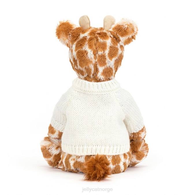 Jellycat bashful sjiraff med personlig krem ​​genser oransje leketøy 8RNH240