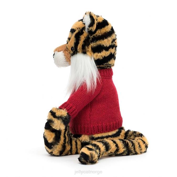 Jellycat bashful tiger med personlig rød genser i flere farger leketøy 8RNH313