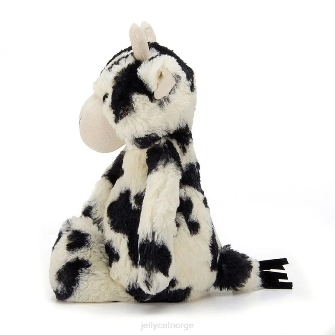 Jellycat blyg kalv svart og hvit leketøy 8RNH607