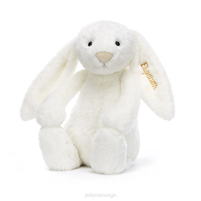 Jellycat personlig bashful luxe bunny luna stor hvit leketøy 8RNH715