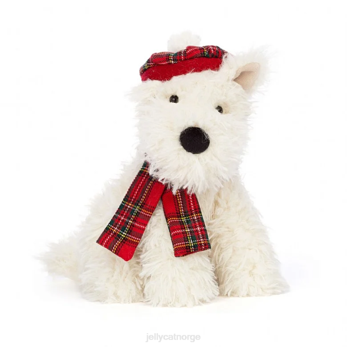 Jellycat vintervarmer munro scottie hundekrem leketøy 8RNH52