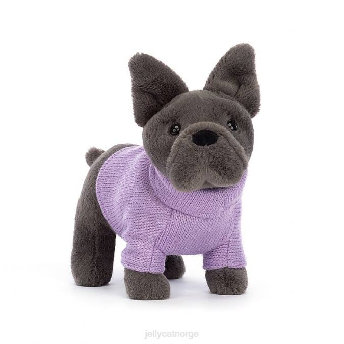 Jellycat genser fransk bulldog lilla blekk leketøy 8RNH540