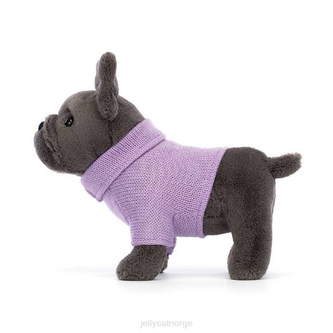 Jellycat genser fransk bulldog lilla blekk leketøy 8RNH540