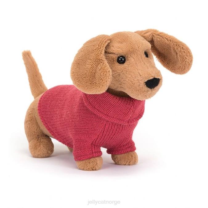 Jellycat genser pølse hund rosa honning leketøy 8RNH202