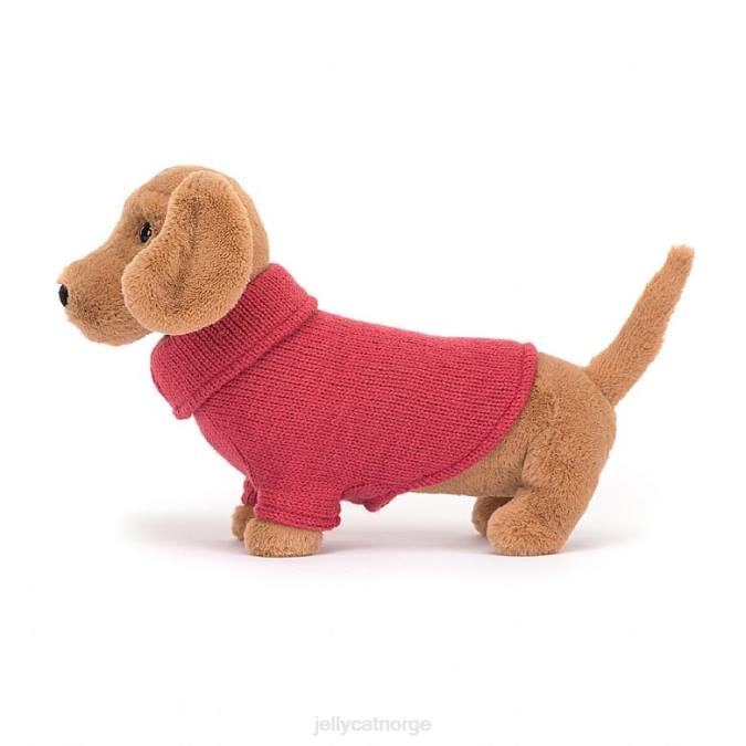 Jellycat genser pølse hund rosa honning leketøy 8RNH202
