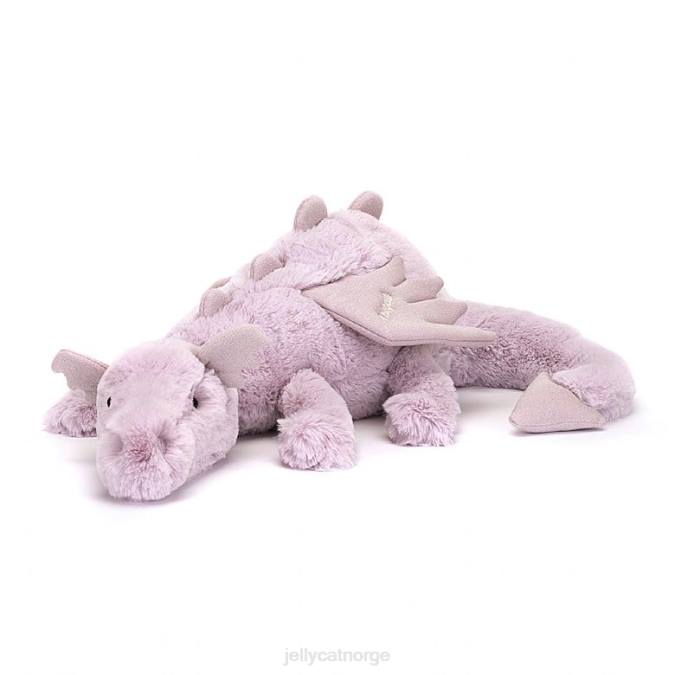 Jellycat personlig lavendel drage stor lilla leketøy 8RNH456