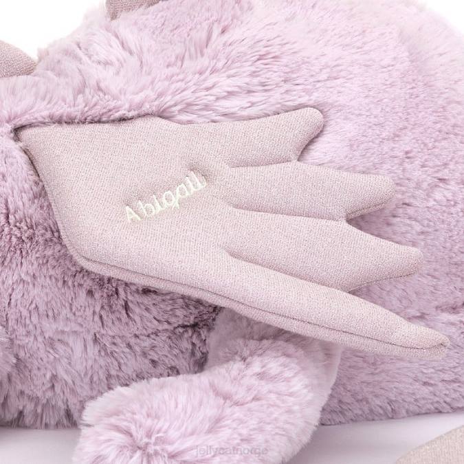 Jellycat personlig lavendel drage stor lilla leketøy 8RNH456