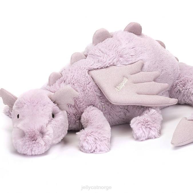 Jellycat personlig lavendel drage stor lilla leketøy 8RNH456