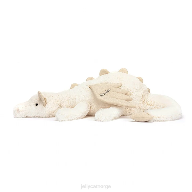 Jellycat personlig snødrage enorm hvit leketøy 8RNH570