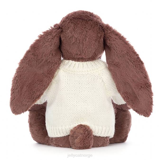 Jellycat bashful fudge-kanin med personlig kremsjokolade leketøy 8RNH513
