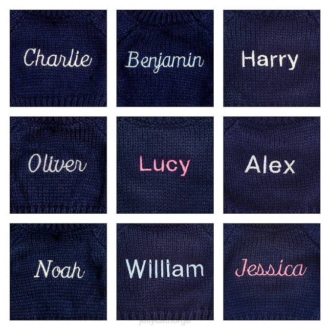 Jellycat bashful rosa kanin med personlig marine genser baby rosa leketøy 8RNH398