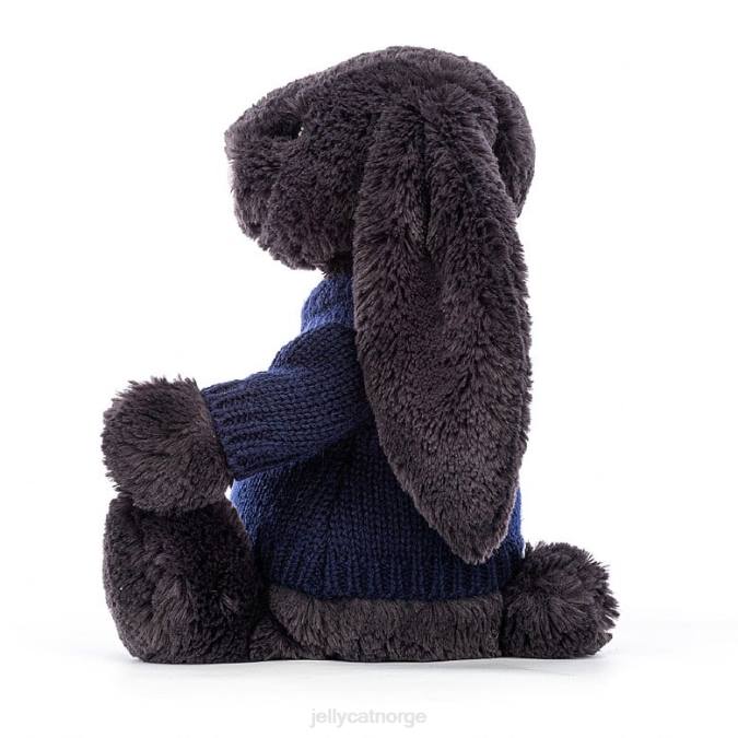 Jellycat bashful y bunny med personlig marineblå genserblekk leketøy 8RNH514