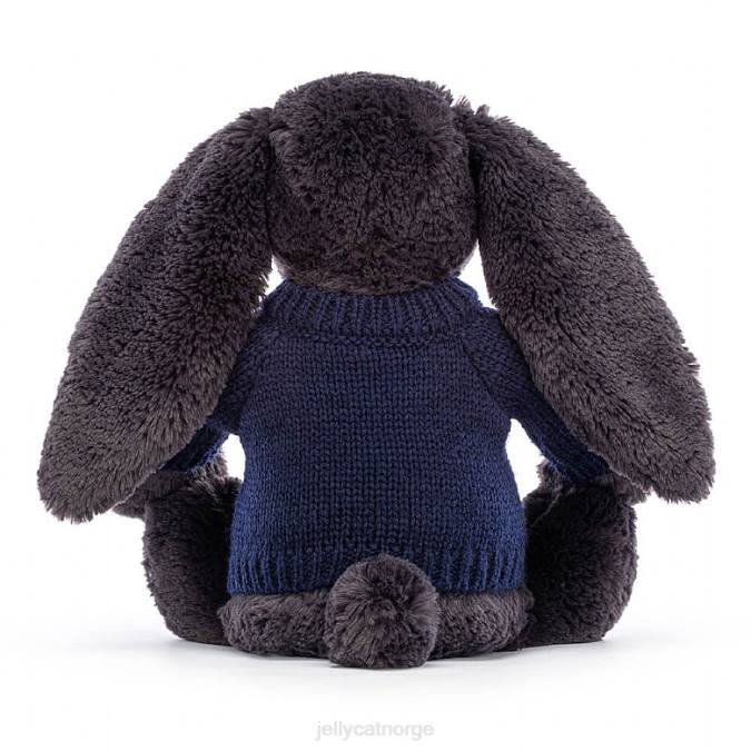 Jellycat bashful y bunny med personlig marineblå genserblekk leketøy 8RNH514