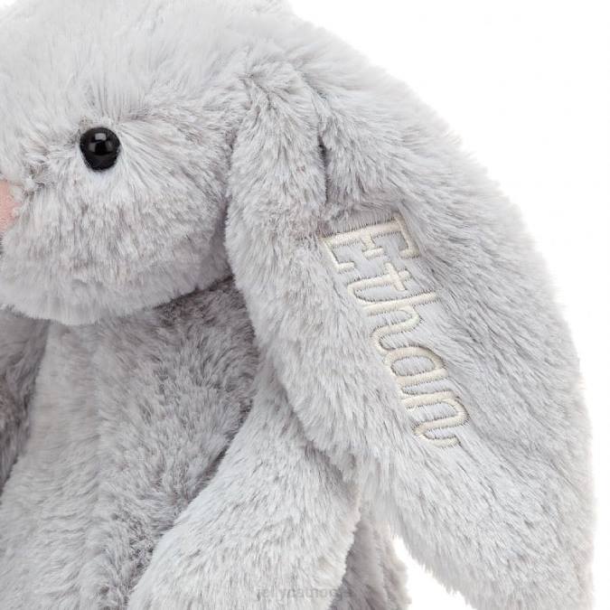 Jellycat personlig bashful bunny medium sølv leketøy 8RNH273