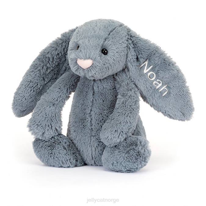 Jellycat personlig bashful dusky bunny mellomblå leketøy 8RNH91