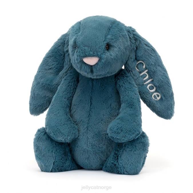 Jellycat personlig bashful mineralblå kanin medium kolboltblå leketøy 8RNH346