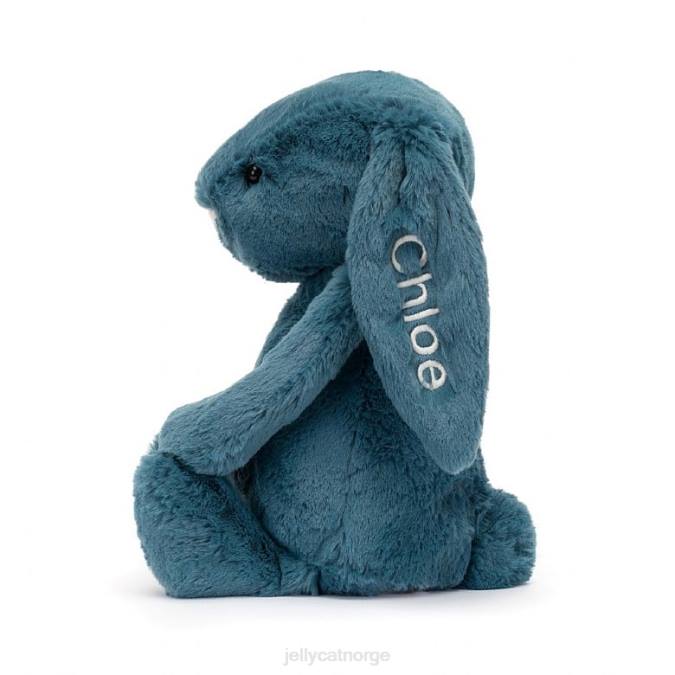 Jellycat personlig bashful mineralblå kanin medium kolboltblå leketøy 8RNH346