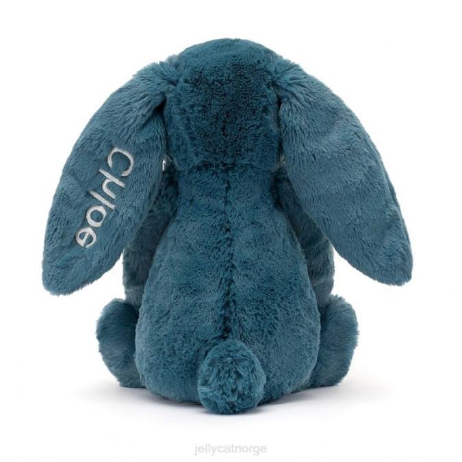 Jellycat personlig bashful mineralblå kanin medium kolboltblå leketøy 8RNH346