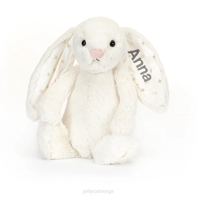 Jellycat personlig bashful twinkle bunny medium krem leketøy 8RNH203