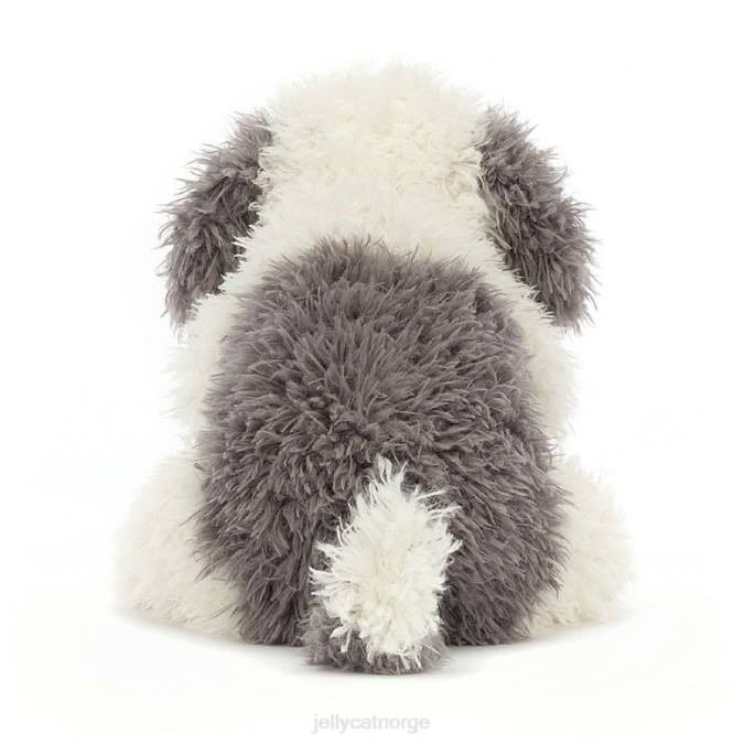 Jellycat floofie sheepdog grå og hvit leketøy 8RNH403