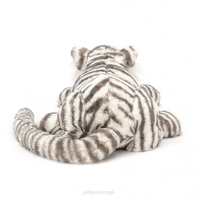 Jellycat sacha snow tiger grå og hvit leketøy 8RNH476