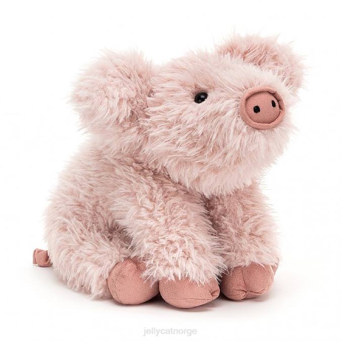 Jellycat curvie gris rosa leketøy 8RNH547