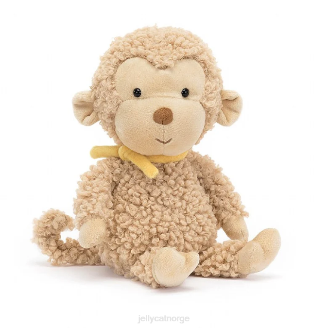 Jellycat fuzzkin monkey brun leketøy 8RNH395