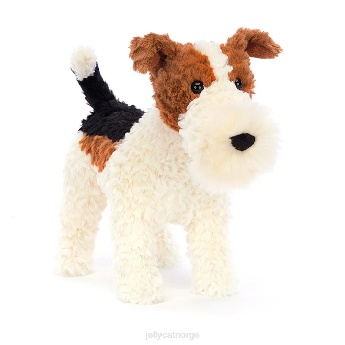 Jellycat hector fox terrier brun og hvit leketøy 8RNH351